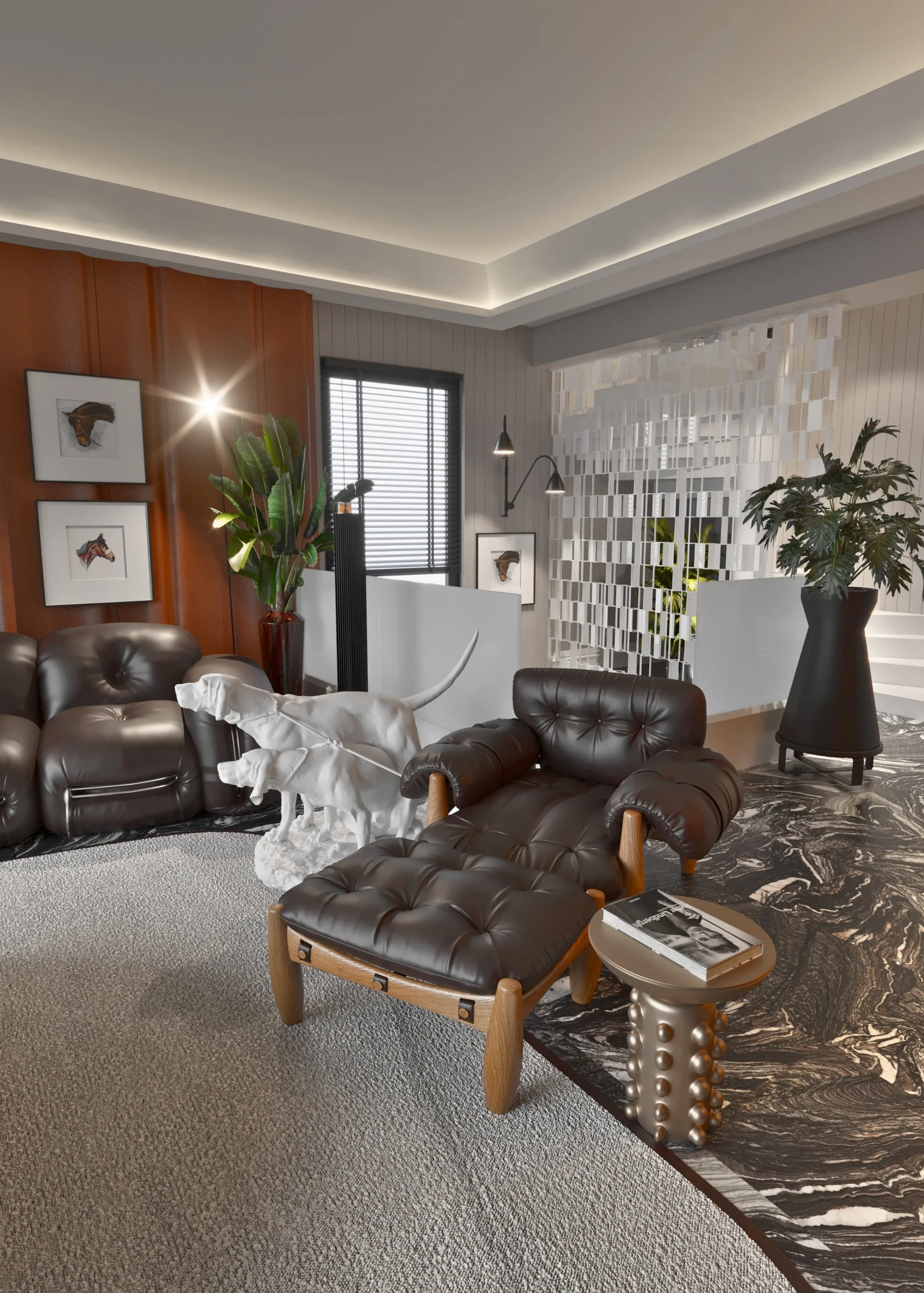 Contemporary Living Space - Controlled Comfort and Material Depth